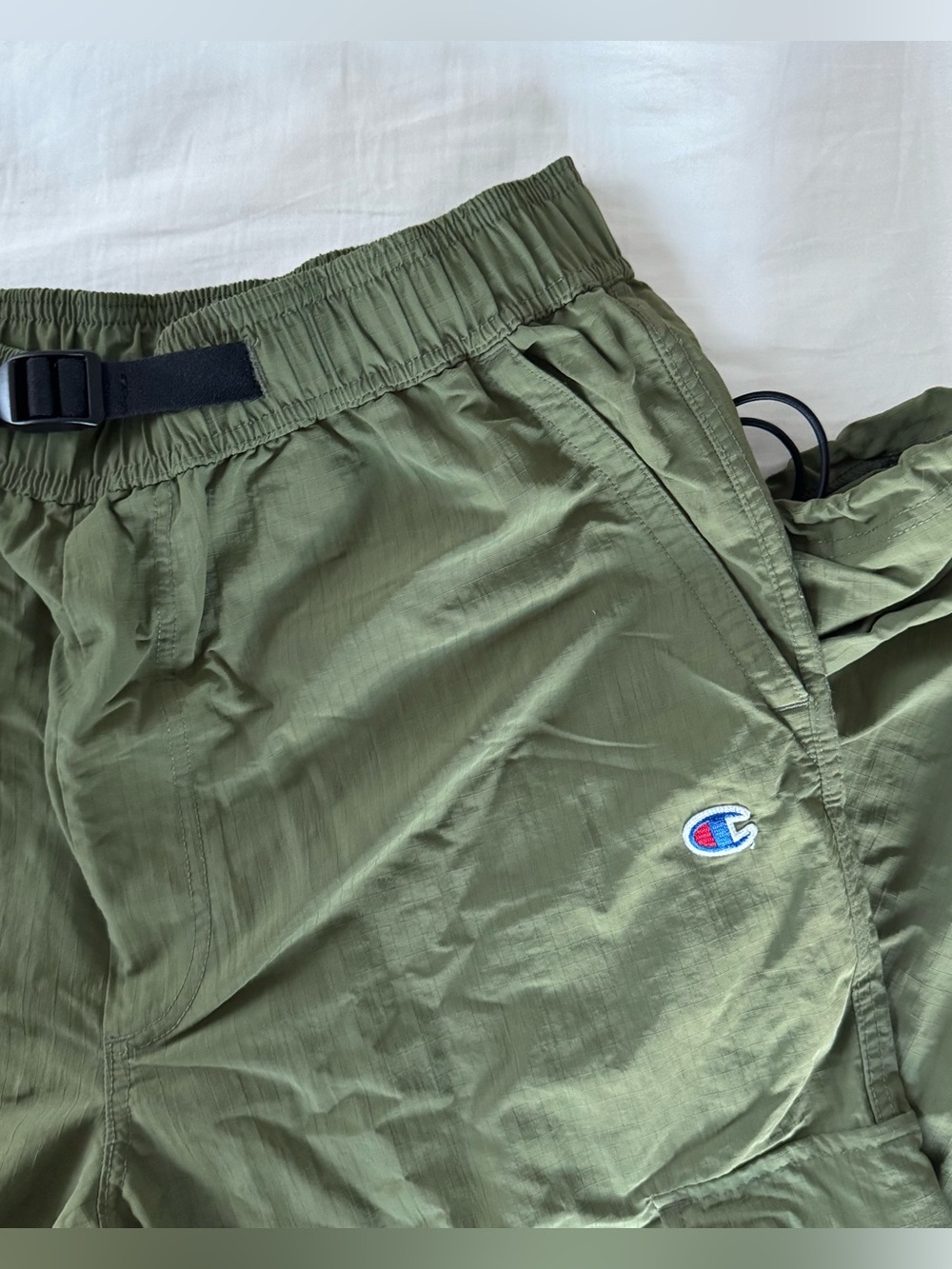 Champion Green Nylon Parachute Pants - Picture 2 of 3